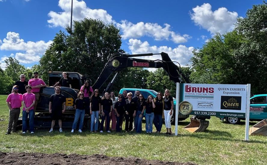 Queen Exhibits employees at the June 19 groundbreaking ceremony in Piqua, Ohio.
